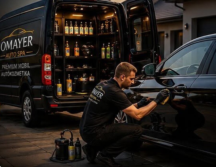 Omayer Auto Spa szerelő prémium autókozmetikai kezelést végez